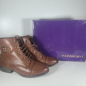 Madden Girl Armie Cognac Boots Size 7